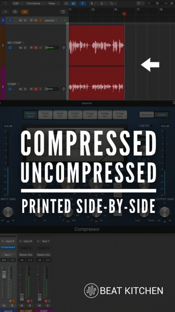 Compressed Uncompressed: side by side