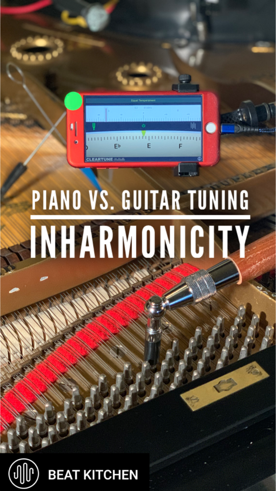 piano vs guitar tuning inharmonicity