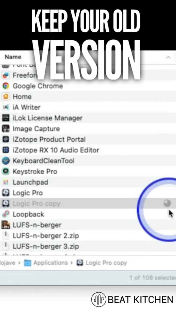 Upgrade: keep your old version